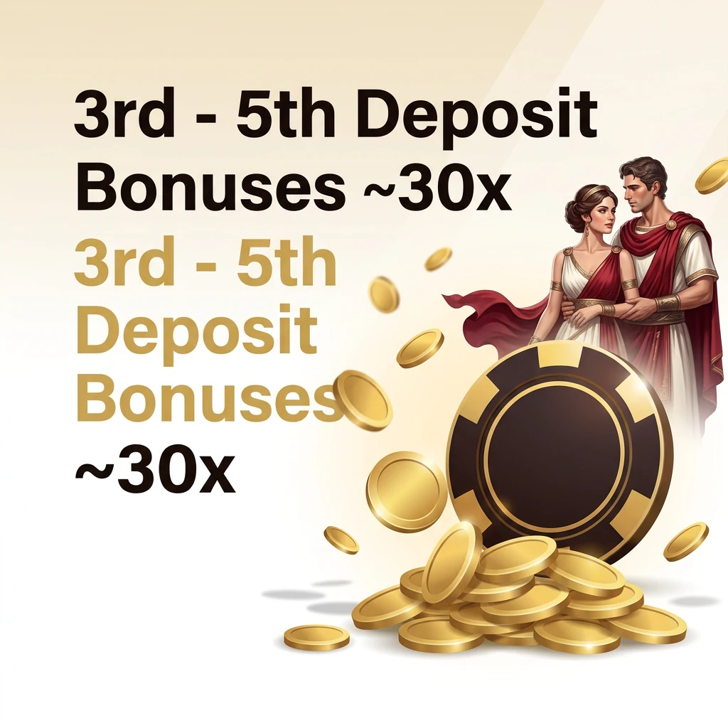 3rd - 5th Deposit Bonuses ~30x